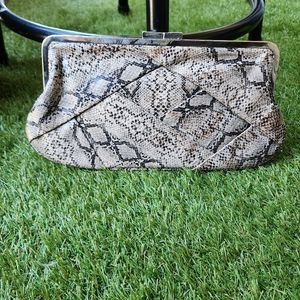Nine West Snake Print Clutch